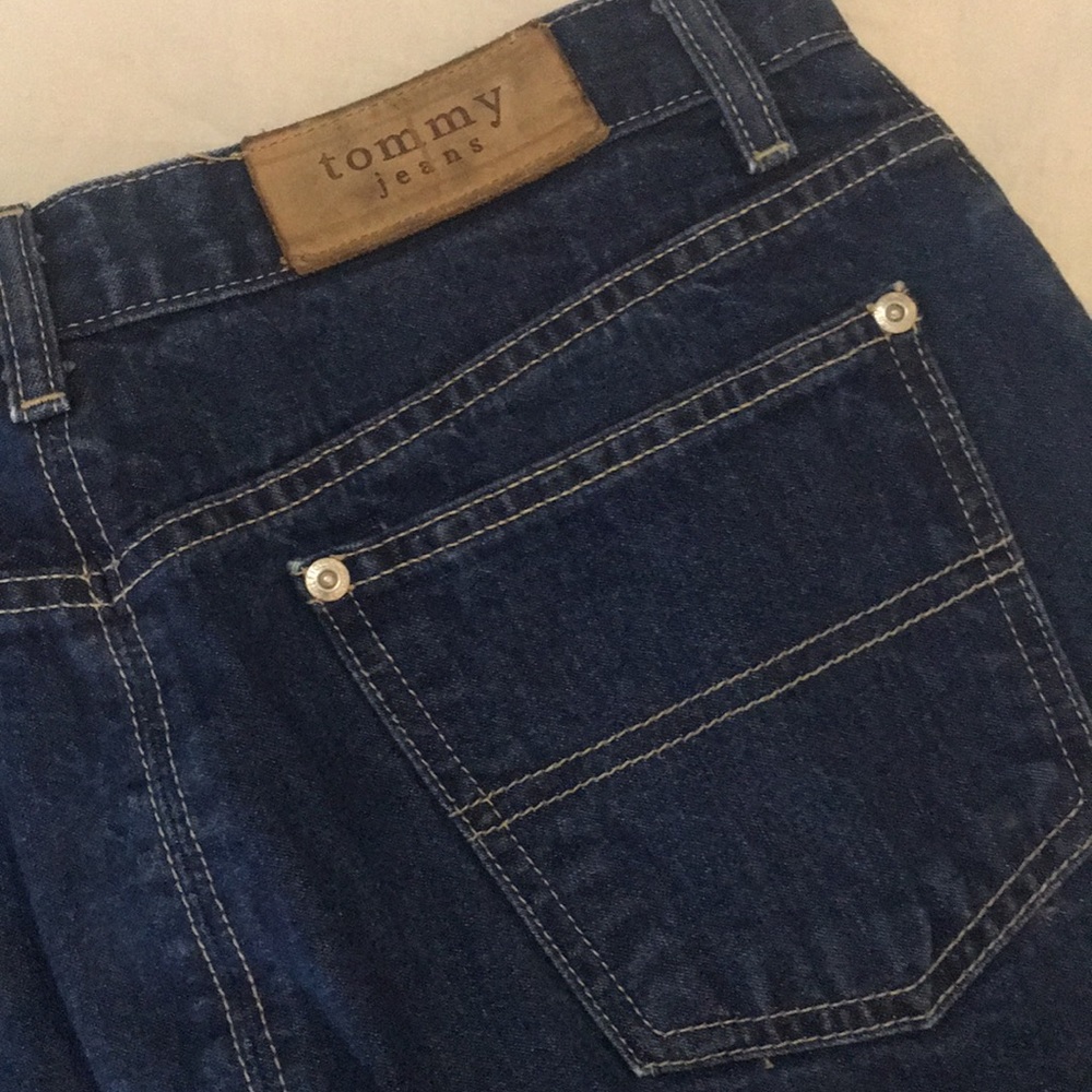Y2K Tommy Jeans Button Front Denim Skirt - Picture 7 of 14